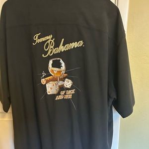 Men’s Tommy Bahama Embroidered Silk Shirt.